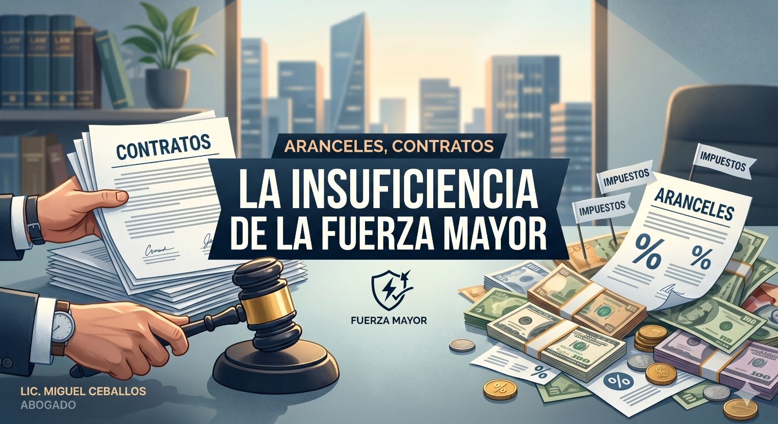 Aranceles, contratos y la insuficiencia de la fuerza mayor